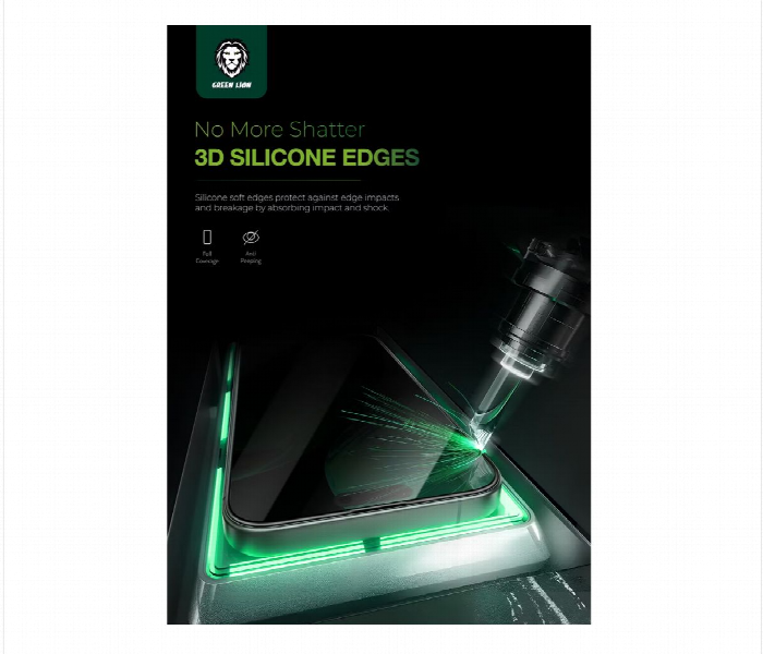 Green Lion 3D Silicone Plus High Definition Edge Glass For Iphone 16 Pro Max  Clear - Zoom Image 2