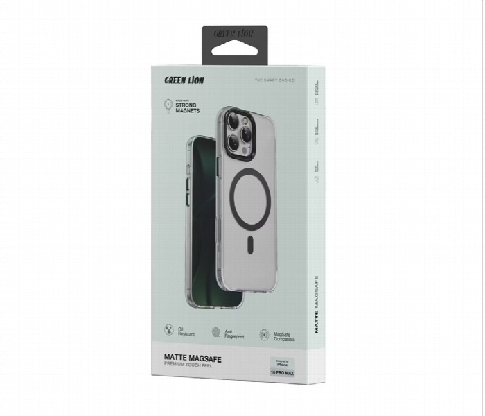 Green Lion Matte Magsafe Case For Iphone 16 Pro Max Black Titanium - Zoom Image 2