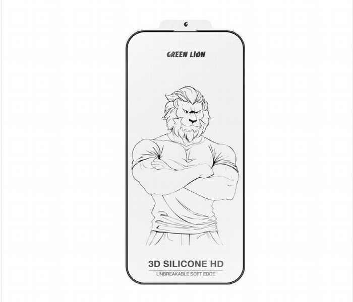 Green Lion 3D Silicone Plus High Definition Edge Glass For Iphone 16 Pro  Clear - Zoom Image 2