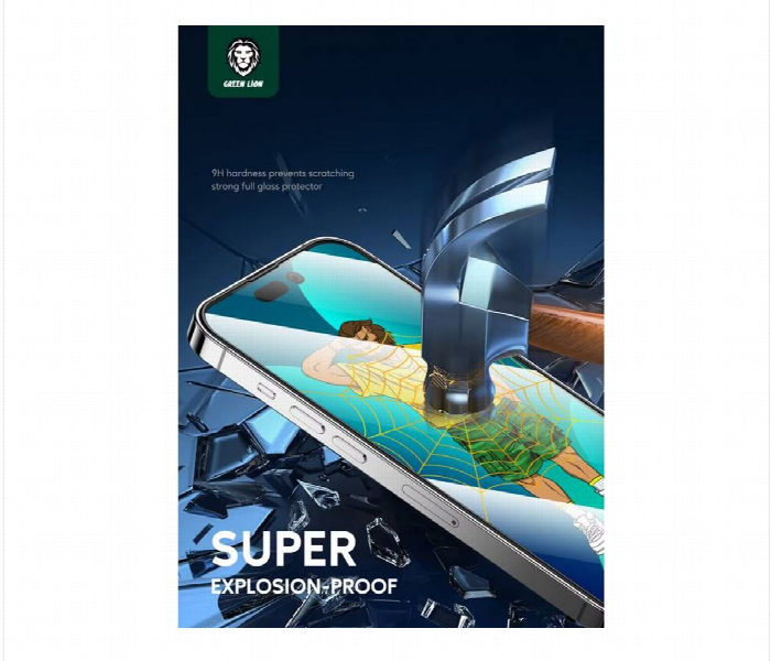 Green Lion 3D Silicone Hd Glass Screen Protector For Iphone 14 Pro Max  Clear - Zoom Image 3