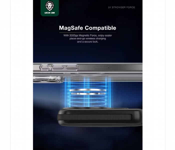 Green Lion Magsafe Grip Case For Iphone 15 Pro Titanium - Zoom Image 3