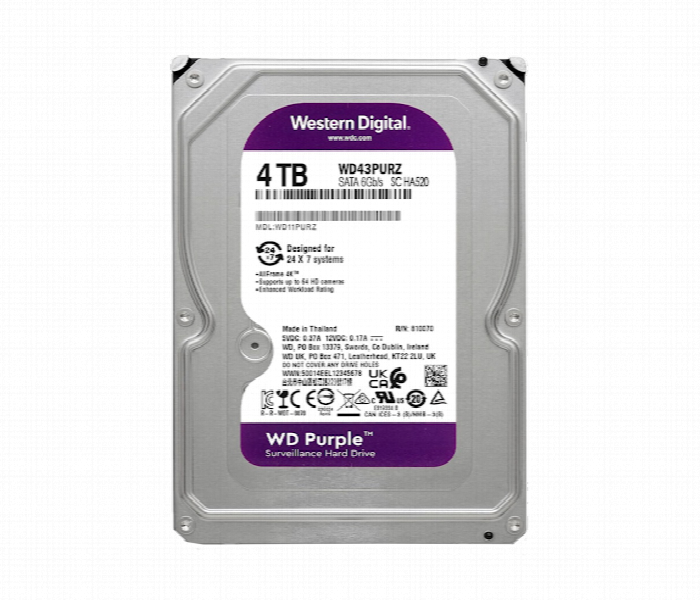 Wd 4Tb Wd43Purz Purple 256Mb Sata 6Gbs - Zoom Image 2