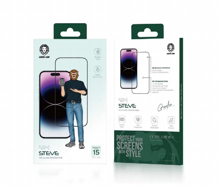 Green Lion 9H Steve Matte Screen Protector For Iphone 15 Pro  Clear - Zoom Image 3