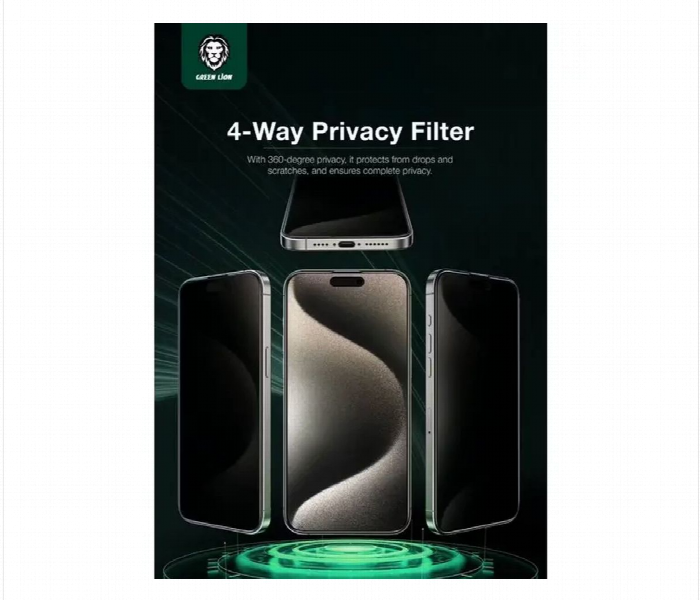 Green Lion Anthony 360Degree Privacy Screen Protector For Iphone 15 Pro - Zoom Image 4
