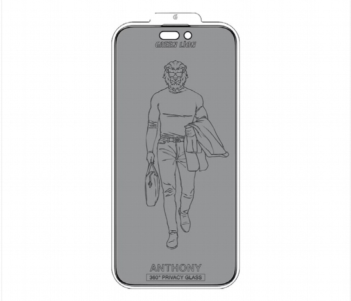 Green Lion Anthony 360Degree Privacy Screen Protector For Iphone 14 Pro - Zoom Image 2