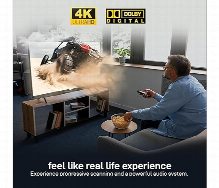 Geepas Gled5506Sgxhd 55 Inch Google Smart Led Tv With 4K Ultra Hd And Frameless Design - Zoom Image 6