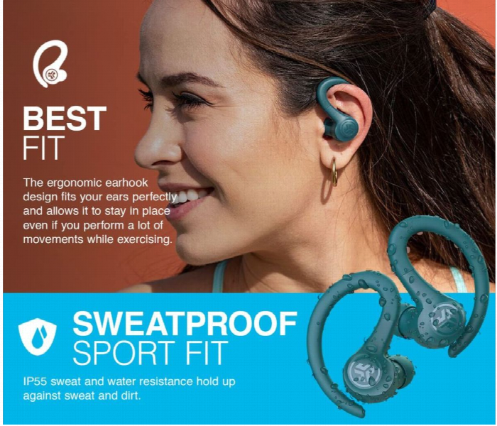 Jlab Go Air Sport True Wireless Bluetooth Earbuds Teal - Zoom Image 5