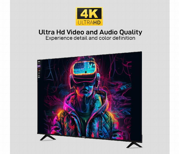 Geepas Gled6523Sgxhd 65 Inch 4K Ultra Hd  Google Smart Led Tv With Frameless Design - Zoom Image 4