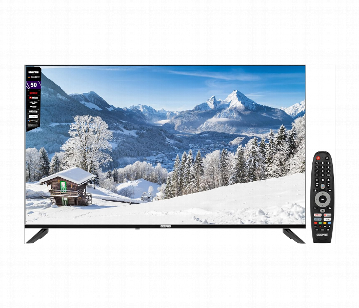 Geepas Gled6523Sgxhd 65 Inch 4K Ultra Hd  Google Smart Led Tv With Frameless Design - Zoom Image 1