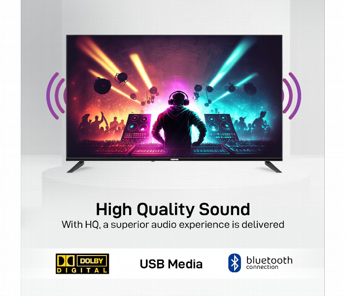 Geepas Gled6523Sgxhd 65 Inch 4K Ultra Hd  Google Smart Led Tv With Frameless Design - Zoom Image 5