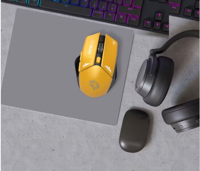 Porodo Gaming Wireless Mouse Dpi 1600  Yellow - Zoom Image 2
