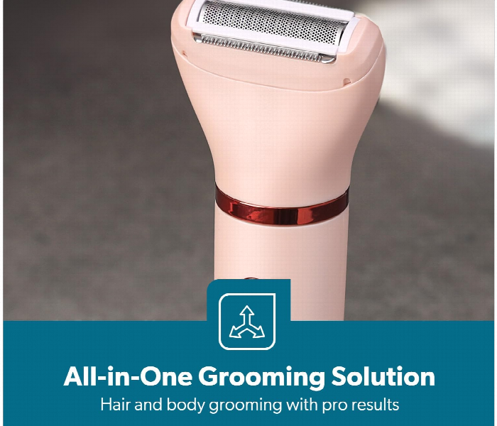 Geepas Gls57521Uk 3 In 1 Waterproof Wet And Dry Rechargeable Electric Razor For Women With Trimmer Heads - Zoom Image 8
