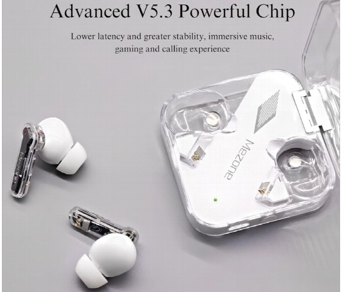 Mezone Quartz True Wireless Earbuds White - Zoom Image 2