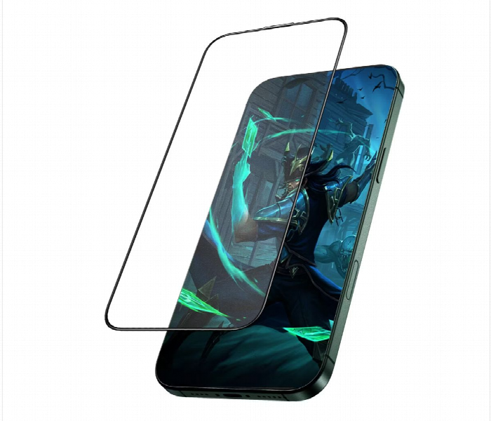 Green Lion 3D Silicone Plus Advanced Privacy Edge Glass For Iphone 16 Pro  Black - Zoom Image 1