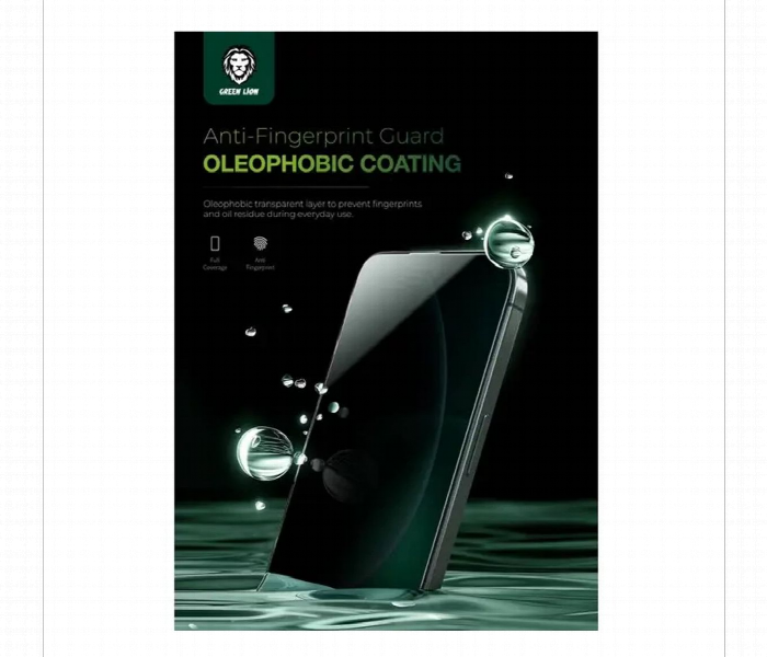 Green Lion 9H Steve Privacy Glass Screen Protector For Iphone 16 6.1 Black - Zoom Image 2