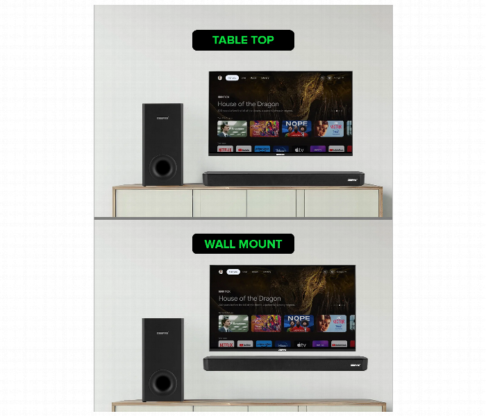 Geepas Gms11173 Wireless Sound Bar System With Wireless Subwoofer Remote Control And Led Display - Zoom Image 6
