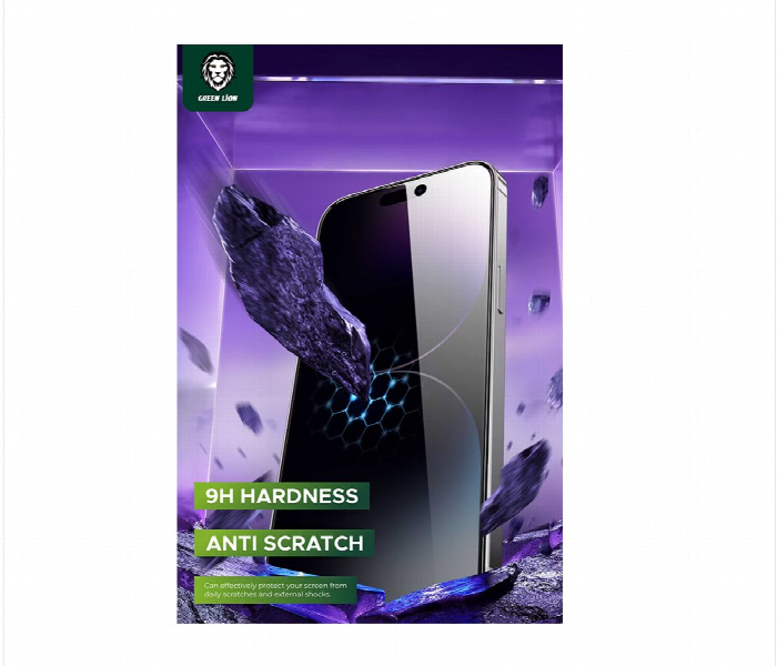 Green Lion 9H Steve Privacy Screen Protector For Iphone 15 Pro  Black - Zoom Image 2