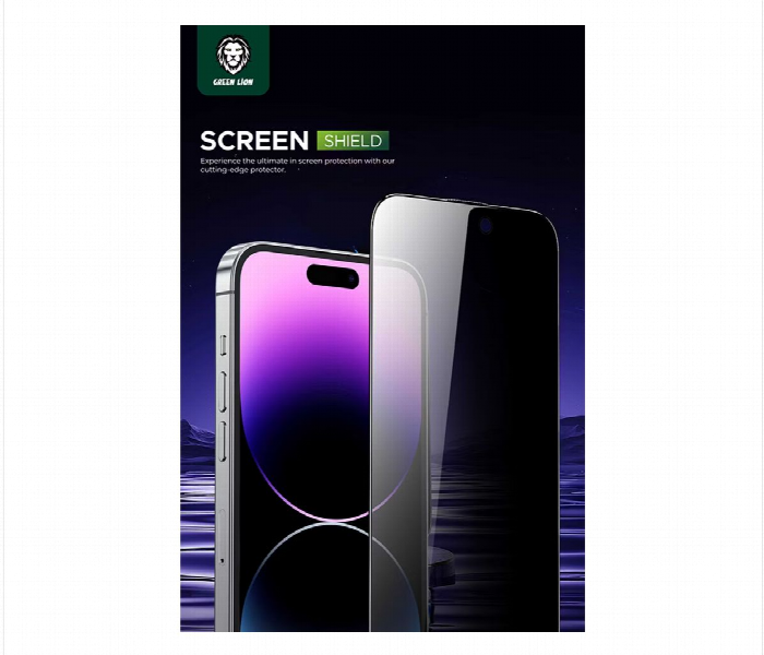 Green Lion 9H Steve Privacy Screen Protector For Iphone 15 Pro  Black - Zoom Image 4