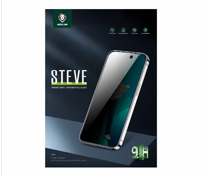 Green Lion 9H Steve Privacy Screen Protector For Iphone 14 Pro Max 6.7Inch - Zoom Image 2