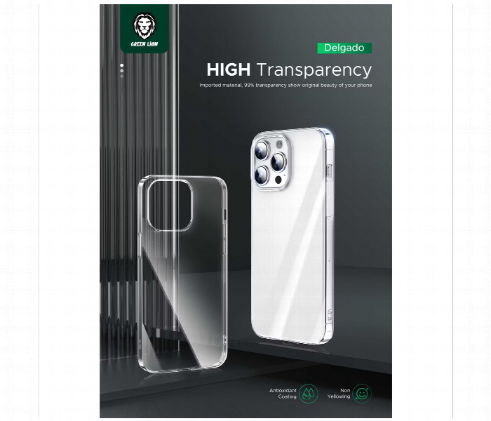 Green Lion Delgado Pc Case For Iphone 15 Pro Max Clear - Zoom Image 2