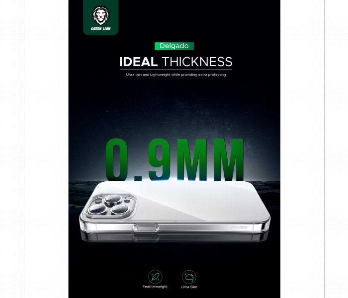 Green Lion Delgado Pc Case For Iphone 15 Pro Max Clear - Zoom Image 3