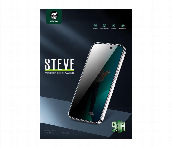 Green Lion 3D Scratch Free Round Edge Glass Screen Protector For Iphone 14 Pro - Zoom Image 4