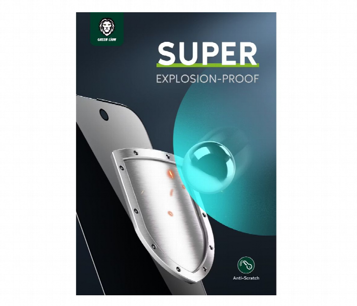 Green Lion 3D Scratch Free Round Edge Glass Screen Protector For Iphone 14 Pro - Zoom Image 2