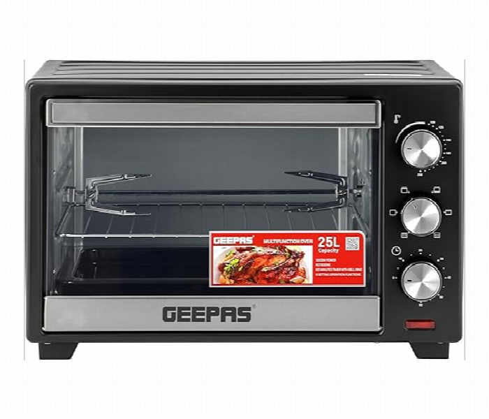 Geepas Go34040 Electric Oven 25L 1600W With Rotisserie Perfect For Baking And Grilling - Zoom Image 1