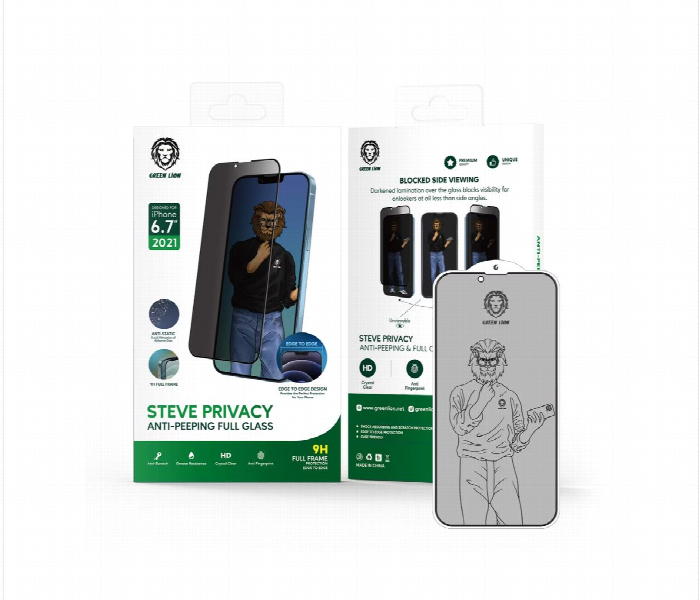 Green Lion 9H Steve Privacy Full Glass Screen Protector For Iphone 11 Pro Max - Zoom Image 3