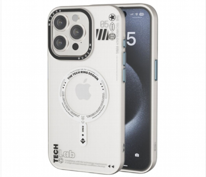 Mezone Tech Magnetic Case Iphone 15 Pro  White - Zoom Image 1