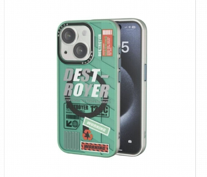 Mezone Destroyer Magnetic Phone Case For Iphone 15 Green - Zoom Image 1