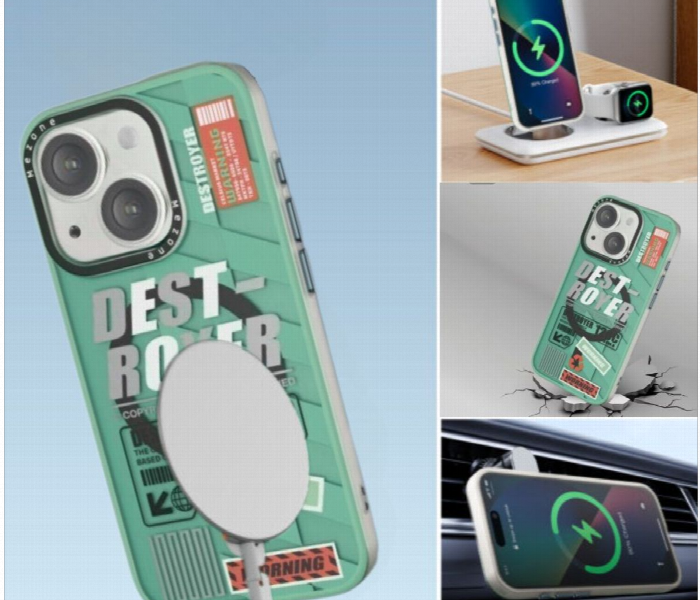 Mezone Destroyer Magnetic Phone Case For Iphone 15 Green - Zoom Image 3