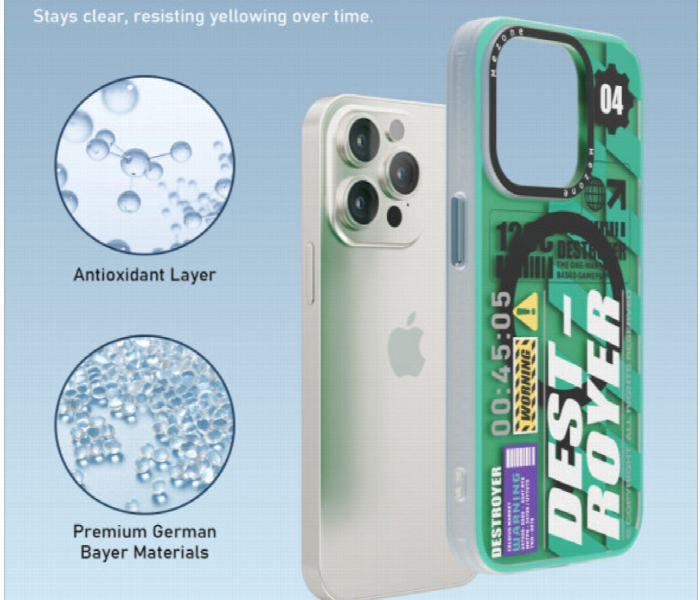 Mezone Destroyer Magnetic Phone Case For Iphone 15 Pro Green - Zoom Image 4