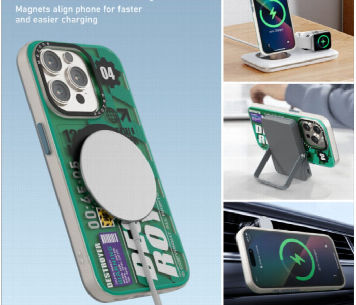 Mezone Destroyer Magnetic Phone Case For Iphone 15 Pro Green - Zoom Image 2