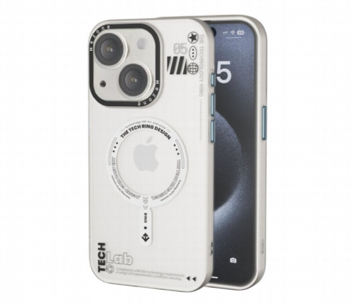 Mezone Tech Magnetic Case Iphone 15  White - Zoom Image 1