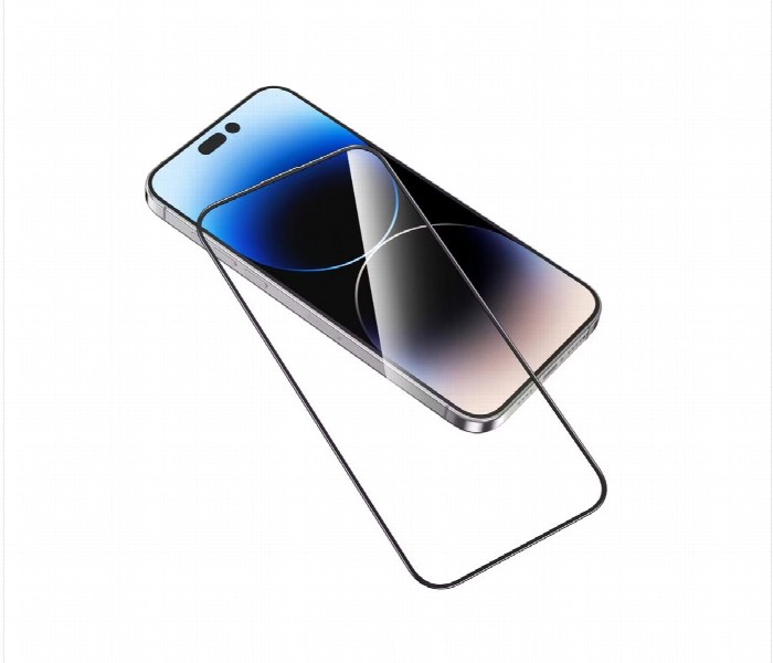 Green Lion 3D Glitter Curved Screen Protector For Iphone 15 Pro Max  Silver - Zoom Image 1