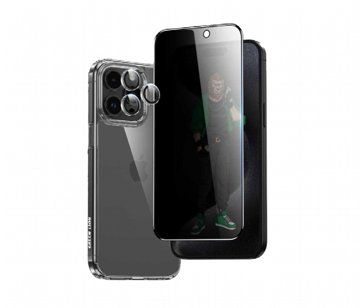 Green Lion 4 In 1 Defender Pack Privacy For Iphone 15 Pro Max - Zoom Image 1