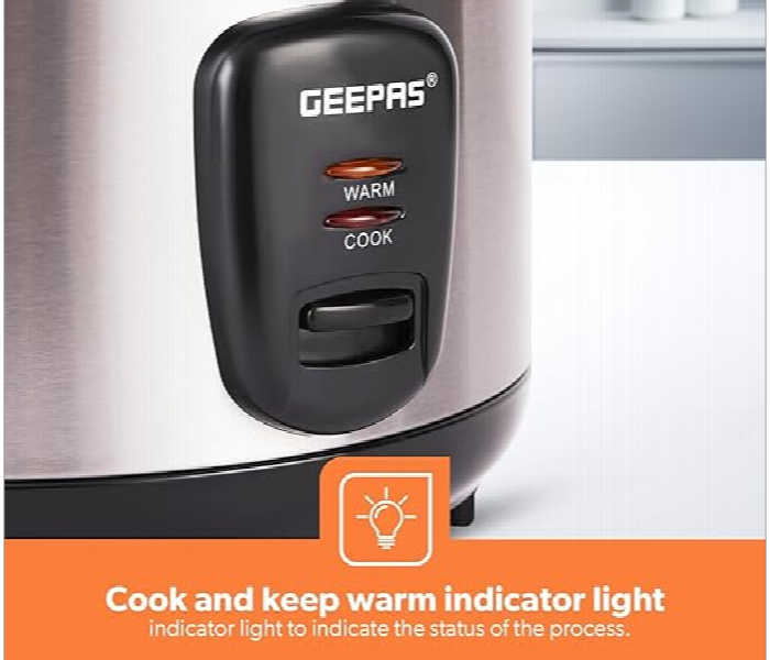 Geepas Grc35040 1.5L Multifunctional Durable Construction Rice Cooker Equipped  With Cool Touch Handle And Measuring Cup - Zoom Image 5
