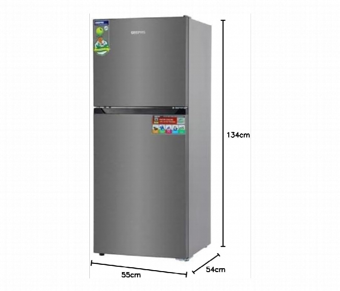 Geepas Grf2522Sxn 180L Net Capacity Stainless Steel Double Door Refrigerator With Multi Air Flow Body - Zoom Image 9