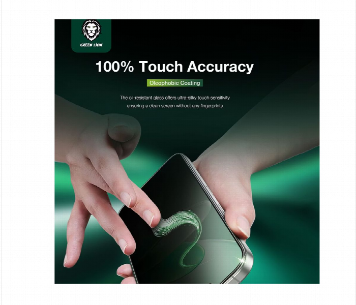 Green Lion Picasso 3D Privacy Glass With Alignment Tray Iphone 16Pro Max  Black - Zoom Image 3
