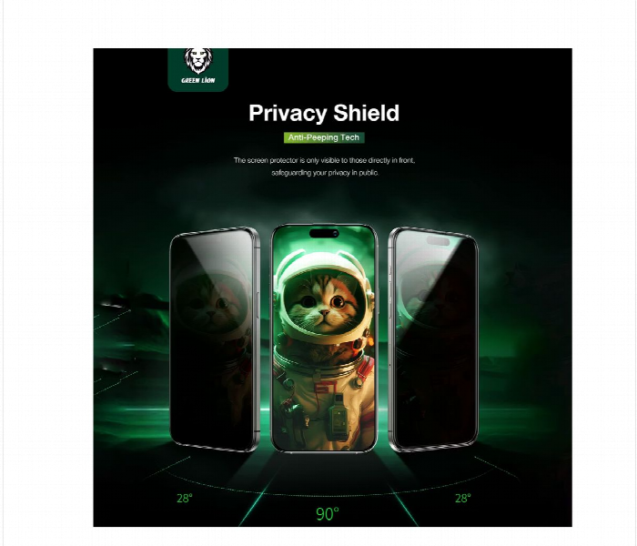 Green Lion Picasso 3D Privacy Glass With Alignment Tray Iphone 16Pro Max  Black - Zoom Image 5