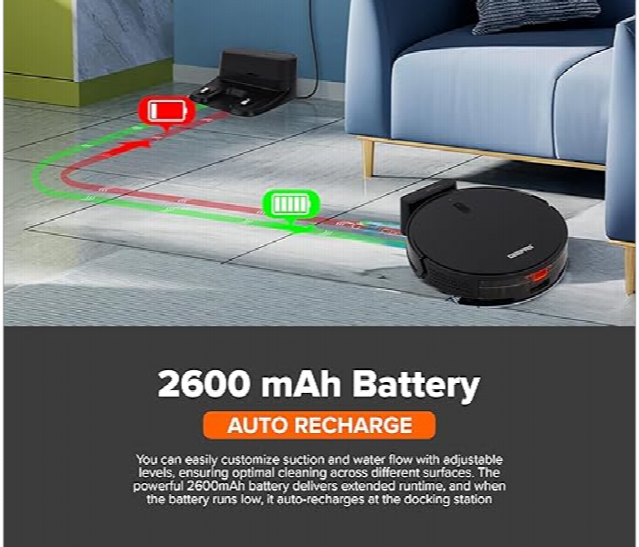 Geepas Grvc19057 2 In 1 Wet And Dry Robotic Vacuum Cleaner - Zoom Image 4