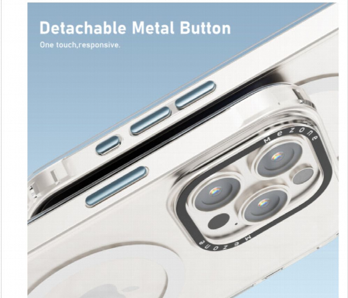 Mezone Clear Magnetic Case Iphone 15 Pro  White - Zoom Image 2