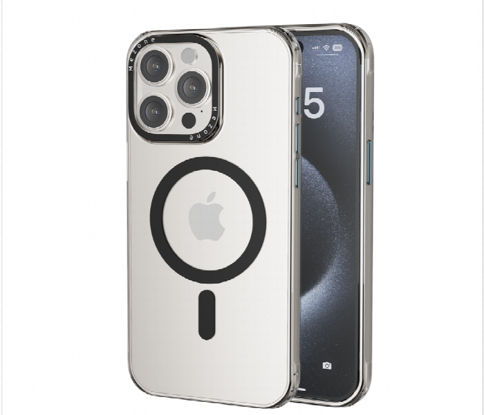 Mezone Clear Magnetic Case Iphone 14 Pro  Black - Zoom Image 1