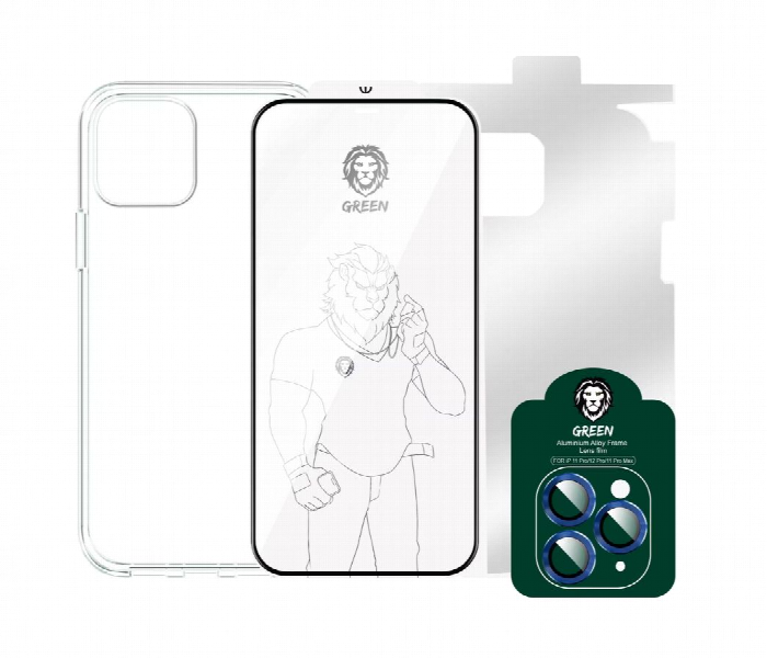 Green Lion 4 In 1 360 Degree Protection Pack For Iphone 12Or12 Pro  6.1Inch - Zoom Image 1