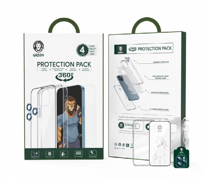 Green Lion 4 In 1 360 Degree Protection Pack For Iphone 12Or12 Pro  6.1Inch - Zoom Image 4