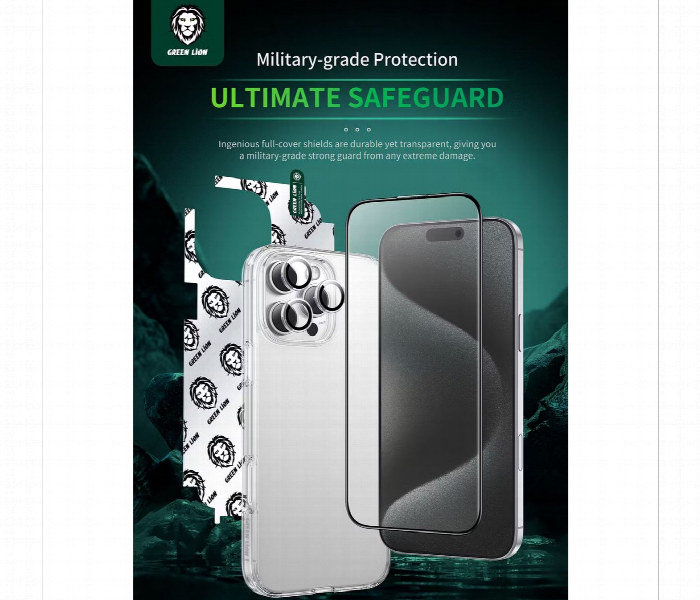 Green Lion 4 In 1 Defender Pack Iphone 16 Pro Clear - Zoom Image 4