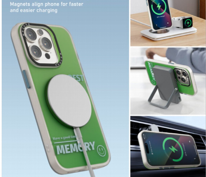 Mezone Memory Magnetic Case Iphone 14 Pro Green - Zoom Image 2