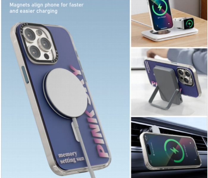 Mezone Memory Magnetic Case Iphone 14 Pro Pink - Zoom Image 2