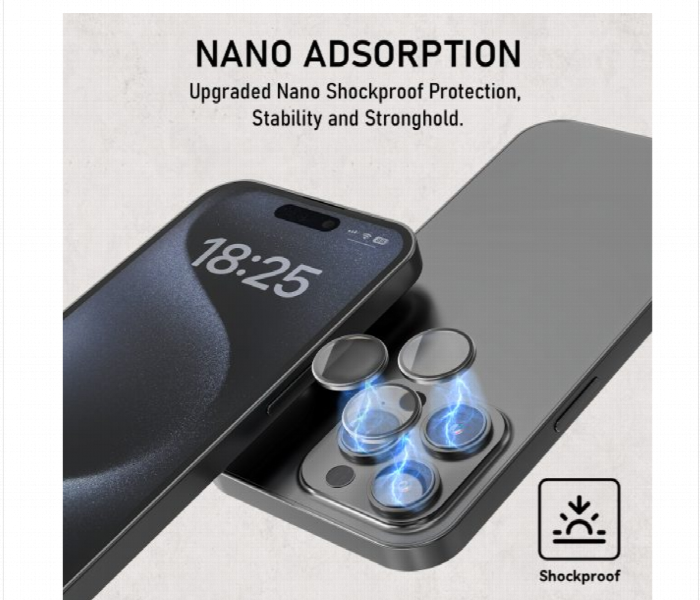 Mezone Lens Protector For Iphone 15 Pro  Black - Zoom Image 2
